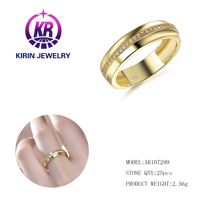 Kirin Maßgefertigter Moderner Zirkon-Nagelring Damen-Accessoires Schmuck 18k Vergoldeter Schmuck 925 Silberring
