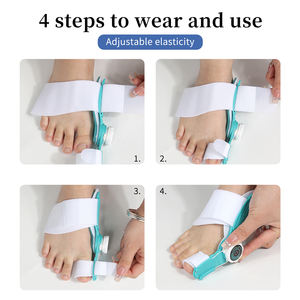 YNBG JZ40 Correcteur d'<span class=keywords><strong>hallux</strong></span> <span class=keywords><strong>valgus</strong></span> en ABS <span class=keywords><strong>pour</strong></span> hommes et femmes, avec bouton réglable, séparateur d'orteils, attelle, logo personnalisé, décompression du gros orteil - Product Image 6