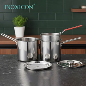 ตะแกรงกรองน้ำมันทอดสแตนเลสขนาดกะทัดรัด 1200 มล. ใช้ได้กับเตาแก๊สและเตาแม่เหล็กไฟฟ้า พกพาสะดวก ใช้ทำอาหารที่บ้าน ทอดชิปส์ ปลา ให้กรอบง่าย - Product Image 4