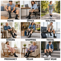 Chaussettes Diabétiques Personnalisées Sans Coutures, Douces et Respirantes, à Bout Souple, pour Femmes et Hommes, avec Bord Ample, Logo Personnalisé, Vente en Gros OEM