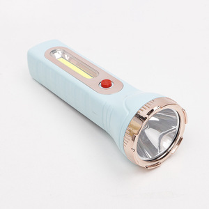ไฟฉายพลาสติกแบบ USB พร้อมไฟด้านข้างหลากสีและระบบชาร์จพลังงานแสงอาทิตย์ - Product Image 1