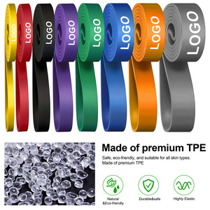 Ensemble de bandes de résistance TPE colorées de 2080 mm pour tractions, pompes, entraînement à domicile, bandes d'exercice élastiques, personnalisables - Product Image 2