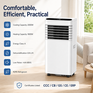<span class=keywords><strong>Aire</strong></span> <span class=keywords><strong>Acondicionado</strong></span> Portátil <span class=keywords><strong>de</strong></span> 7000 BTU para el Hogar y Habitaciones Pequeñas |   Unidad <span class=keywords><strong>de</strong></span> <span class=keywords><strong>Aire</strong></span> <span class=keywords><strong>Acondicionado</strong></span> Portátil con Manguera <span class=keywords><strong>de</strong></span> Refrigeración y Extracción - Product Image 6