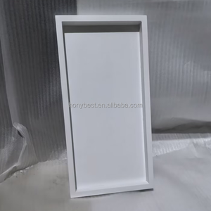 Plateau rectangulaire long et étroit noir décoratif <span class=keywords><strong>en</strong></span> <span class=keywords><strong>bois</strong></span>, <span class=keywords><strong>porte</strong></span>-bougie, centre de table, plateau à souvenirs sans poignée pour la décoration de la maison et du bar à café - Product Image 3