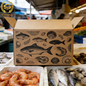 Best-selling Products Custom <strong>Frozen</strong> Seafood Packaging <strong>Box</strong> Insulated Cooler Carton for Fresh <strong>Frozen</strong> Fish Meat - Product Image 2