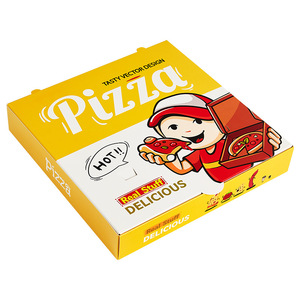 Custom 6/7/8/9/10/12 Inch Plain Brown Pizza Box Corrugated Carton Takeaway Cardboard Pizza Food Packaging Box With Logo