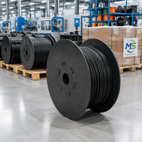 Bobine en plastique pour câble en fibre optique industrielle, idéale pour l'enroulement et la manutention des câbles de télécommunications