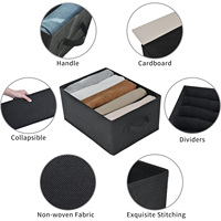 Vente chaude vêtements tiroir organisateur boîtes de rangement bacs pour jeans pliable garde-robe vêtements organisateur