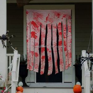 Door Curtain Doorway Bloody Haunted House <b>Decorations</b> Creepy Cloth for <b>Halloween</b> Theme Party - Product Image 4