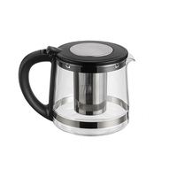 Machine à thé électrique automatique Samovar en acier inoxydable, machine à thé électrique et théière 2 en 1 avec ensemble de plateaux