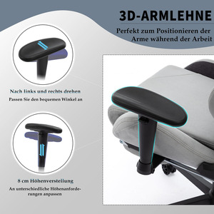 Chaise de bureau <span class=keywords><strong>gamer</strong></span> inclinable à 360 degrés, entièrement personnalisable, nouvelle, meilleure chaise de bureau, <span class=keywords><strong>fauteuil</strong></span> réglable, revêtement beige - Product Image 4