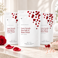 Sachet Doypack PE imprimé personnalisé, faible MOQ, refermable, impression numérique, finition mate, pour sel de bain, gommage corporel et soins personnels