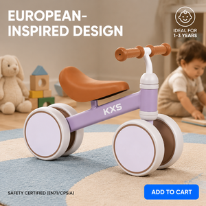 Porteur d'équilibre 4 roues anti-basculement pour bébé, roues silencieuses, trotteur sans pédales, jouet à chevaucher pour 1-3 ans, idéal pour le premier anniversaire - Product Image 1