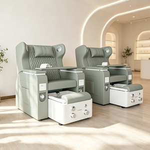 Fauteuil de pédicure multifonctionnel avec haut-parleur intégré, fauteuil de manucure inclinable, bain de pieds extractible, mobilier de salon - Product Image 2
