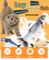Meilleur jouet pour animaux de compagnie Kicker Fish réaliste en peluche interactif drôle jouet pour animal de compagnie électrique poisson en mouvement