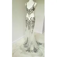 Handmade Beaded Crystal Applique for Wedding Dress