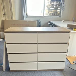 סיטונאי עץ אלון השידה של מגירות ריהוט חדר שינה פינת סלון לבן - Product Image 1