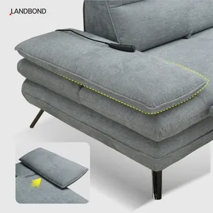 Диван Foshan, европейский стиль, тканевый диван с электрической функцией подъема ног, диван для гостиной для виллы и отеля