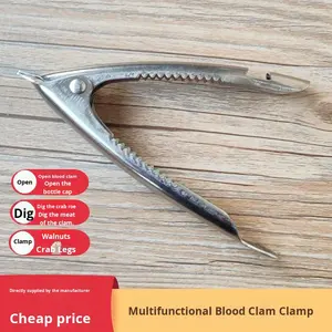 Abridor de Conchas de Ostra em Aço Inoxidável com Abridor de Garrafas e Pinça para Carne de Caranguejo, Uso Culinário - Product Image 2