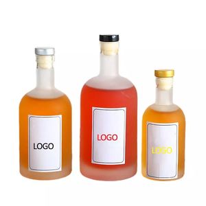 Bouteille en verre blanc haute qualité ronde de 50 ml de style nordique avec bouchon en liège, étanche, vide, pour rhum, whisky, spiritueux, vodka, liqueur - Product Image 2