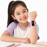 Bracelet intelligent pour enfants avec écran tactile IPS, suivi d'activité, moniteur de fréquence cardiaque et de sommeil, compteur de pas, rappel programmé, à porter au poignet