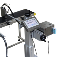 Impresora de Inyección de Tinta Térmica de Dos Cabezales, Impresora de Inyección de Tinta en Línea de Alta Velocidad, Máquina de Impresión HP, Impresión de Códigos QR, Número de Lote, Código de Barras