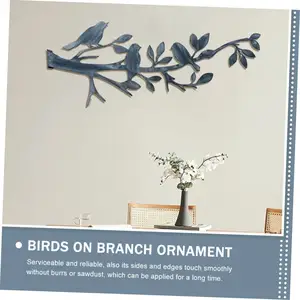 Disegno di fiori artigianali in ferro per la camera da letto per gli uccelli di amore casa Custom Chinoiserie Wall Art Metal uccelli su un ramo