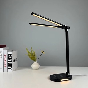Double Head LED Desk Lamp,Dual Swing-arm Table Lamp for Home Office,5 Color Modes and 5 Dimmable,Modern Eye-Caring Piano Lamp - Product Image 3