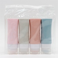 Soins de la peau Silicone Shampooing Lotion Bouteilles 60ml 80ml Vide Voyage Doux Pressé Visage Crème Bouteilles Avec Flip Cap