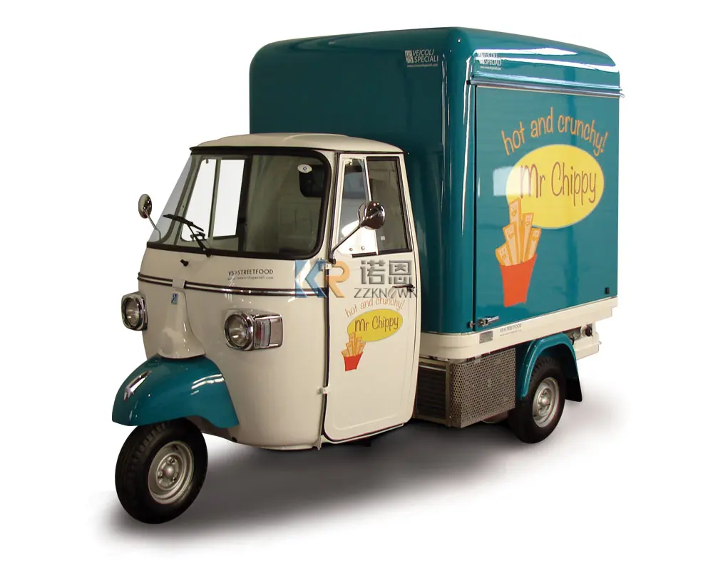 Carrello per gelato con congelatore frigorifero frigorifero gelato bici europa personalizzato APE triciclo carrello per alimenti