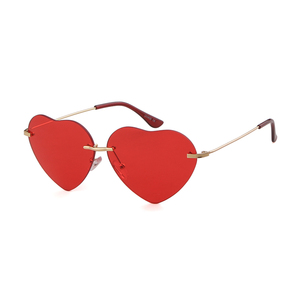 <strong>Pink</strong> Metal Heart Sunglasses Lentes De Sol Rimless Women Colorful <strong>Party</strong> Sun <strong>Glasses</strong> - Product Image 4
