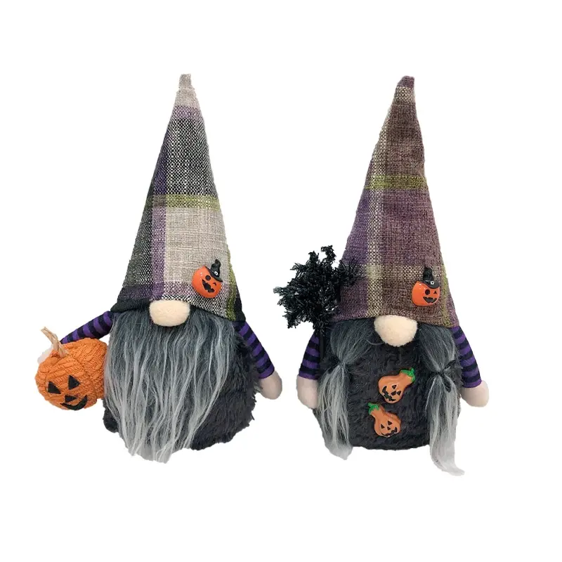 Halloween Vui yêu tinh dài ria mép bí ngô ma trang trí Halloween gnomes