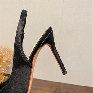 Escarpins à talons ultra-hauts de luxe pour femmes nouveauté marque talons aiguilles bouche peu profonde métal pointu pieds nus sans lacet pour l'hiver - Product Image 4