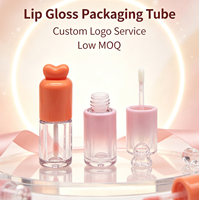 Tube de gloss à lèvres vide avec logo personnalisé, emballage cosmétique avec capuchon unique en forme de nœud pour la commercialisation de gloss à lèvres