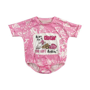 Ropa Gráfica Personalizada ODM para Bebés Recién Nacidas, Pelele de Verano de Manga Corta, Body Burbuja, Atuendo Lindo de Una Pieza - Product Image 3