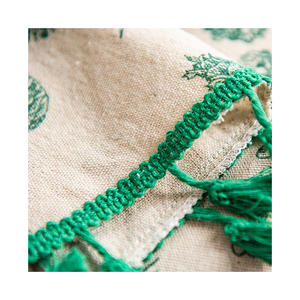 Modern Moroccan Style <b>Round</b> <b>Tablecloth</b> Woven Crochet with Tassel Trim Reusable for Home Bar Party Wedding Banquet - Product Image 2