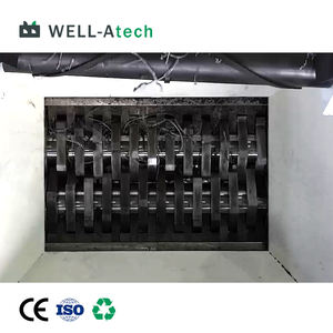 Broyeur de recyclage de bouteilles de <span class=keywords><strong>verre</strong></span> à double arbre Broyeur de bouteilles de plastique Prix - Product Image 4