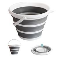 Seau pliable en silicone 10L 15L pour lavage, pêche, camping, plage, seau à eau pliable en plastique 10 litres