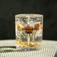Private Label Luxus-Duftkerze aus Gelwachs im Glas mit Trockenblumen für Hochzeit, Geburtstag und Heimdekoration