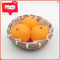 Stressabbauendes Orangen-Squishy-Spielzeug, simulierter Nabel, kreatives Obst, TPR-Weichgummi, Unisex, Jugend (15-35), OPP-Beutel, Großhandel