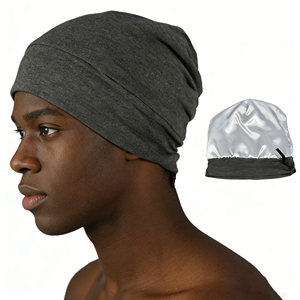 HZM-18250 <span class=keywords><strong>Bonnet</strong></span> souple réglable pour femme, couvre-cheveux de nuit, <span class=keywords><strong>bonnet</strong></span> hijab, <span class=keywords><strong>sous</strong></span>-écharpe, doublure <span class=keywords><strong>en</strong></span> satin de <span class=keywords><strong>soie</strong></span> - Product Image 3
