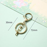 Lot de 3 fermoirs mousquetons modernes et minimalistes pour accessoires de bijoux DIY, pendentifs porte-clés en forme de huit, breloques de sac, figurines et décorations métalliques