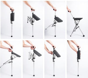 Bastón de Senderismo <span class=keywords><strong>Plegable</strong></span> de Alta Calidad con Asiento para Caminatas y Excursiones, Cómoda <span class=keywords><strong>Silla</strong></span> de Muleta para Caminantes - Product Image 5
