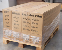 Film de transfert thermique DTF OEM en PET, haute température, 75 µm, transparent, format A4/A3, petit/grand rouleau, personnalisable pour textiles