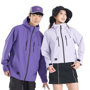 Outdoor Windbreaker Jacket Unisex Winter Solid Color Contrast With Inner Liner Workwear - Product Image 4