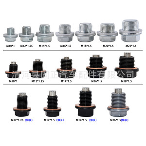 ปลั๊กถ่ายน้ำมันเครื่องแม่เหล็ก M10 ถึง M22 สำหรับรถยนต์ฟอร์ด รุ่นปรับปรุงสีเงิน - Product Image 1