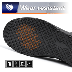 JIANKUN limité librement remplaçables chaussures <span class=keywords><strong>de</strong></span> cuisine unisexe antidérapant étanche cuisine Chef <span class=keywords><strong>sécurité</strong></span> travail chaussures noir Chef chaussures - Product Image 2