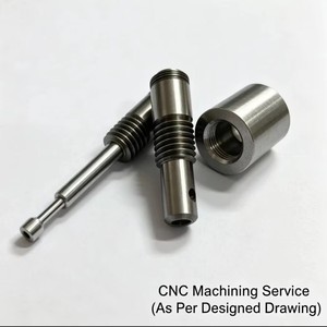 Eje roscado OEM, manguito de rosca hembra, eje estriado redondo plano de acero inoxidable, eje de rotor de motor torneado por CNC, pasador de eje de posicionamiento - Product Image 1