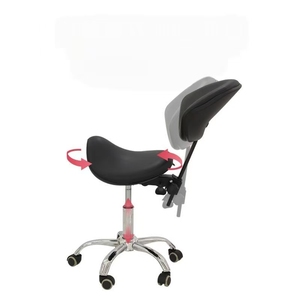 Beauty Salon Lift <b>Saddle</b> <b>Stool</b> Chair With Backrest With Foot Ring Rolling Chair for Salon Barber Chair - Product Image 2