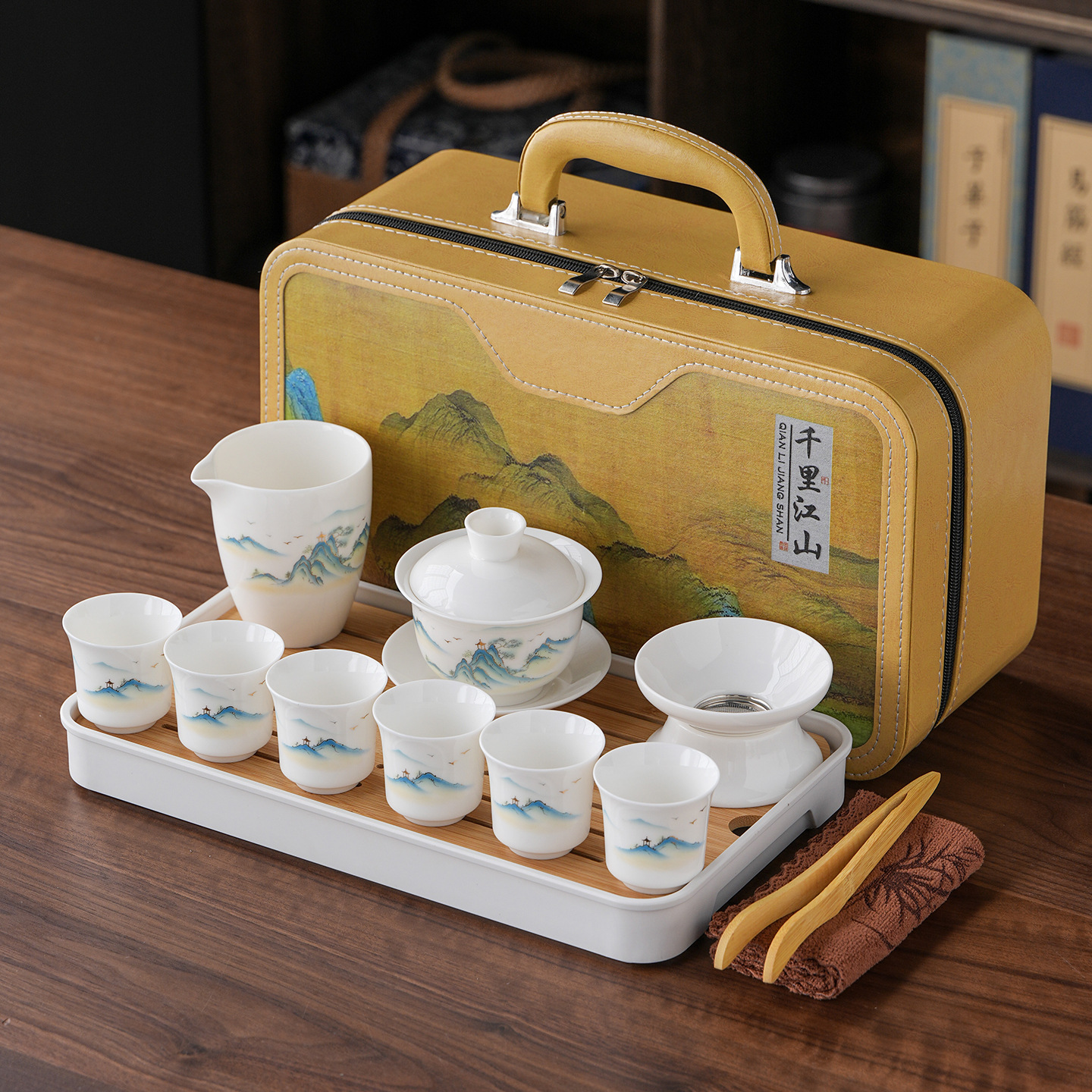 Paesaggio in porcellana di giada-jinting